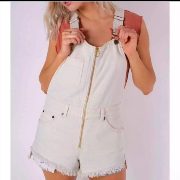 Free People We The Free Sunkissed Shortalls (NWOT) - Picture 2 of 9